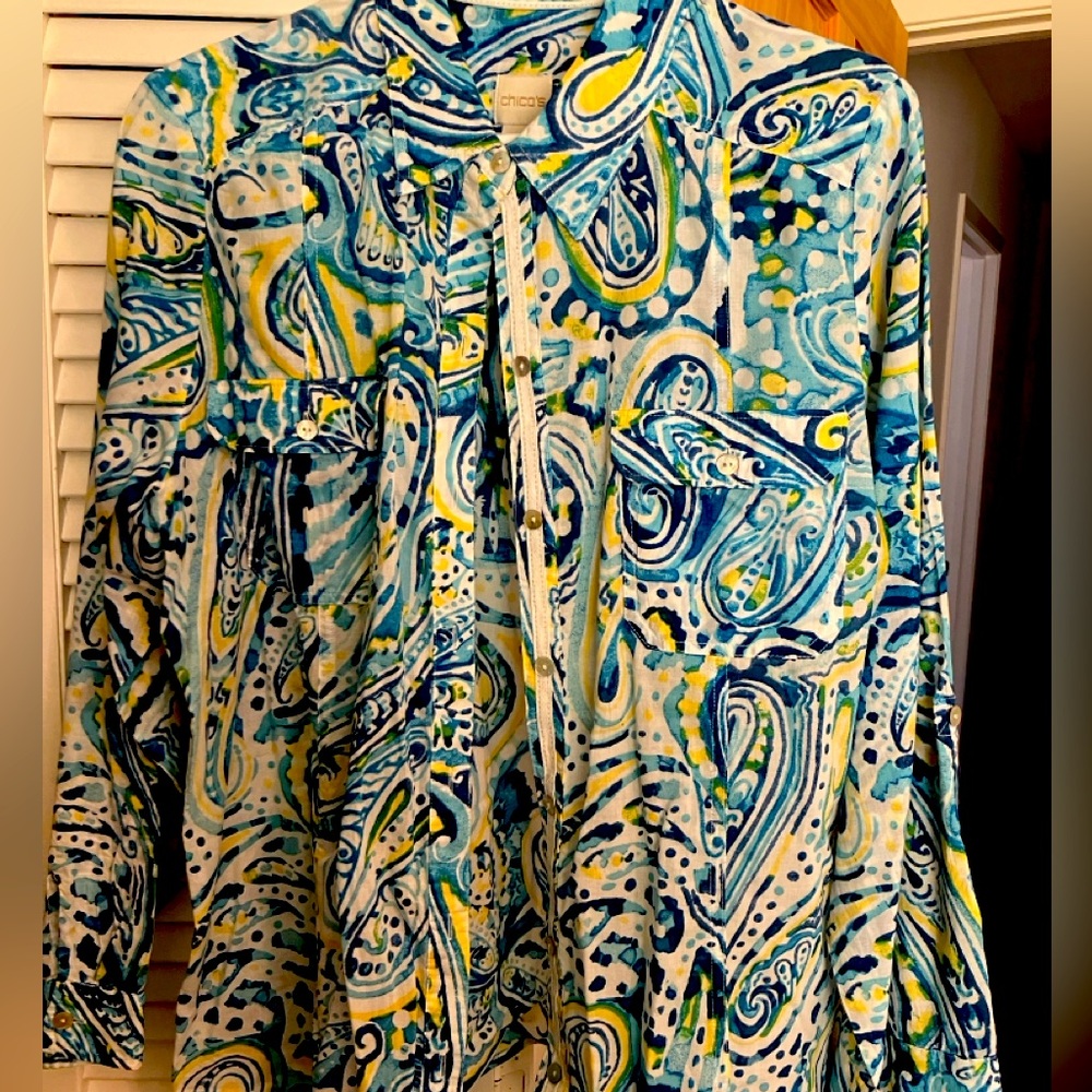 Chico's Cotton Button Blouse